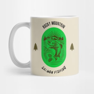 Rocky Mountain Salmon Fishing - Green Mug